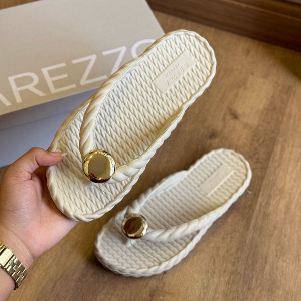 Sandália Arezzo Círculo Dourado Z190040013